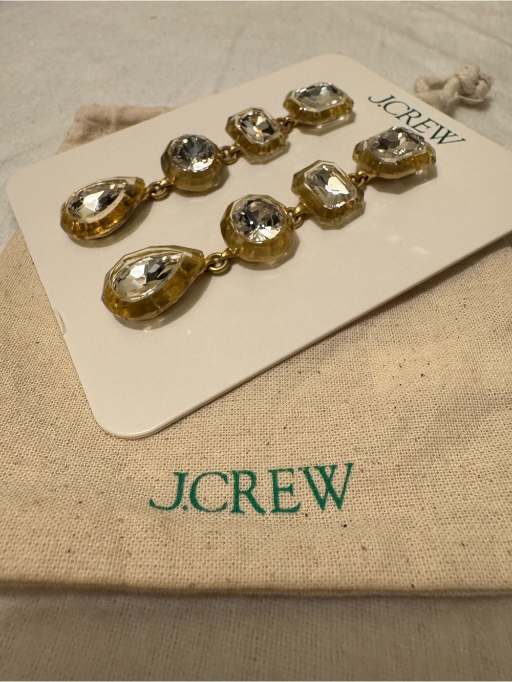 NWT J.Crew Geometric Acetate Drop Earrings (Item BS777)